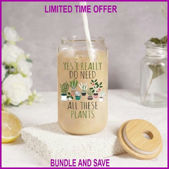 5-Piece Plant Lover Gift Set with Tote Bag, Tumbler, Socks, Towel & Pouch - Picture 3 of 8